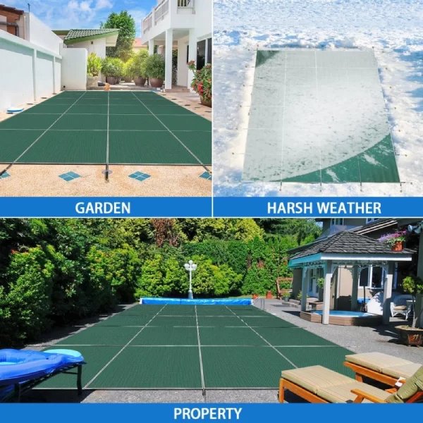 Techmoss Pool Safety Cover, Fits 16x32ft Rectangle Inground Pool - Image 5