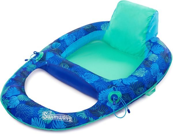 SwimWays Elite Spring Float Recliner Pool Lounge Chair